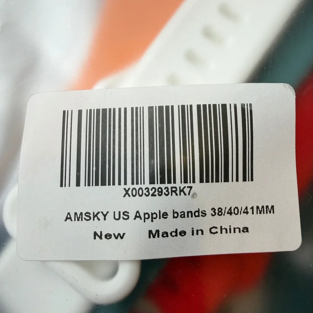 AMSKY Watch Bands Unisex Multicolor 6-Pack Silicone Sport 38/40/41mm